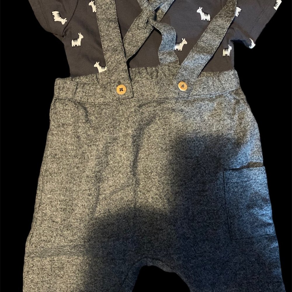 2 Piece Cotton Overalls & ONesie